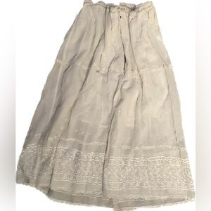 NEW boho lace cheesecloth cotton skirt